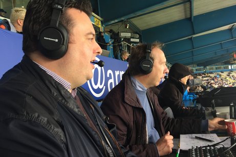 Alexander Friebel und Heinz Schindler im Stadion.