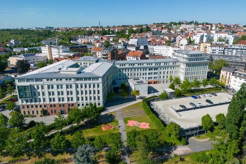 Geb&auml;udeansicht von oben.