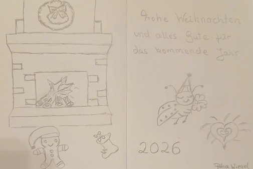 Karte mit Bild und Text.