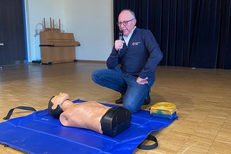 Vortrag vom Leiter der DRK-Rettungswache Prüm und Winterspelt Oswald Benzel