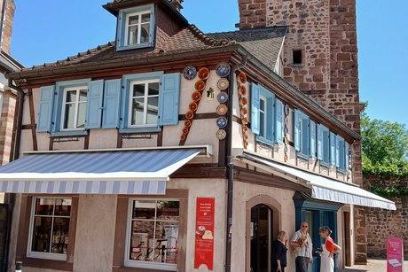 Obernai Fachwerkhaus mit einer Bäckerei.
