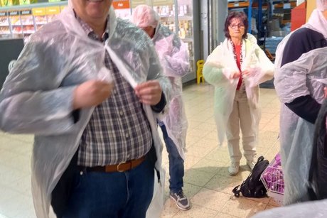 Macht auch in Plastikverkleidung eine gute Figur - unser Vorsitzender Gerhard Blumer.