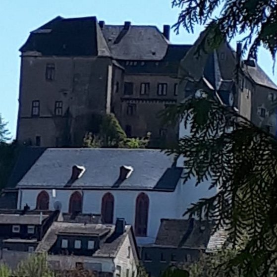 Blick auf Schloss Westerburg u. Oberstadt