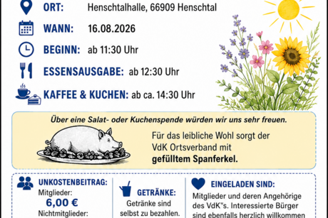 Einladung zum Sommerfest des OV Henschtal-Quirnbach