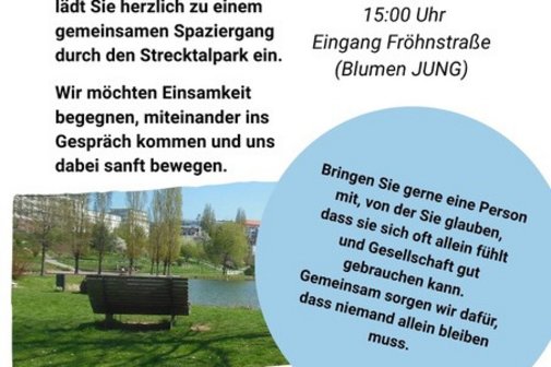 gemeinsamer Spaziergang in einem sch&ouml;nen Park