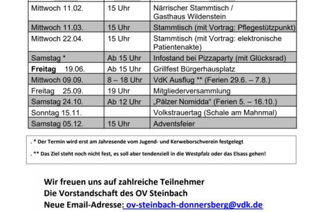 Jahresplan 2026 Planung 2026