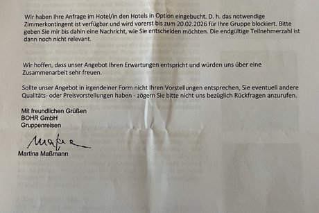 Angebot Mehrtagesfahrt 2027