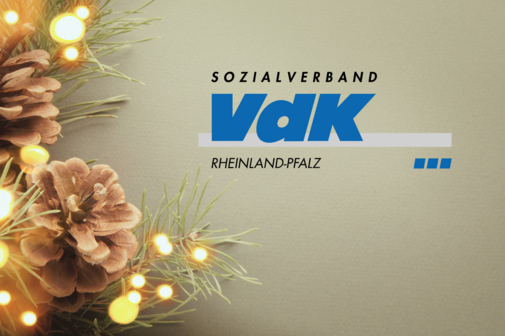 weihnachtsliches Bild mit Logo VdK Rheinland-Pfalz