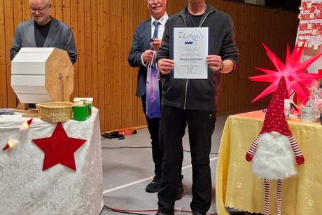 Auszeichnung f&uuml;r langj&auml;hrige Mitgliedschaft f&uuml;r Christian G&ouml;rgen