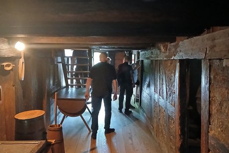 Vogtsbauernhof Die Flure sind alle sehr niedrig.