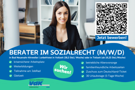 Stellenanzeige des KV Ahrweiler