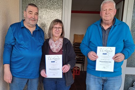 v. l. n. r. Rainer Faust, Sonja Faust, Edgar Bettinger
