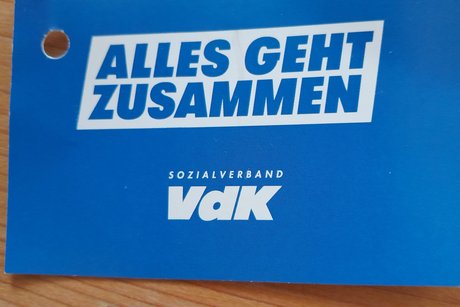 Karte mit dem VdK Motto: AllesGehtZusammen Sozialverband VdK