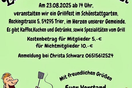 Einladung zum Grillfest