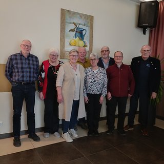 Das Bild zeigt v.l.n.r.: Winfried Dücker, Ida Jakobs, Renate Knürr, Matthias Körperich, Helga Mattes, Heinz Billen, Herbert Kasler, Karl-Rainer Heiderich. Es fehlen Elisabeth Thiel und Renate Schmitt