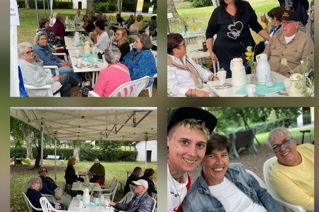 Grillfest Collage mit Fotos vom Sommerfest im Schönstattgarten