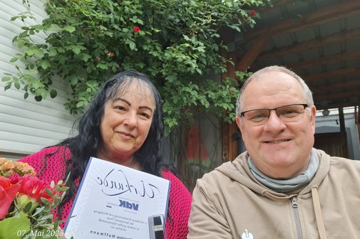Ehrung durch Herrn Schlär für 30 Jahre Mitgliedschaft von Christine Hoffmann
