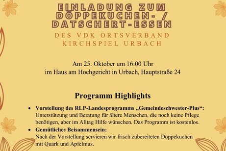 Einladung D&ouml;ppekoochen-Essen 2025