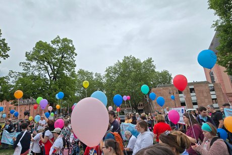 Treffen auf "Helmut Kohl Platz" in Mainz