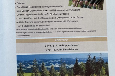 Preisübersicht