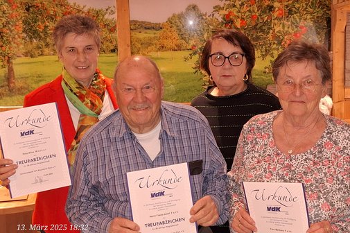 Ehrungen langjähriger Mitglieder