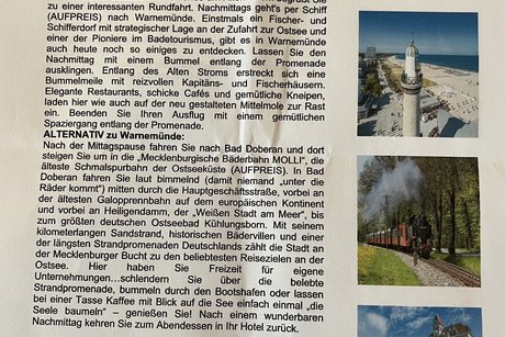 Angebot Mehrtagesfahrt 2027