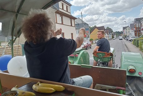 es gab viel zu lachen während des Umzuges