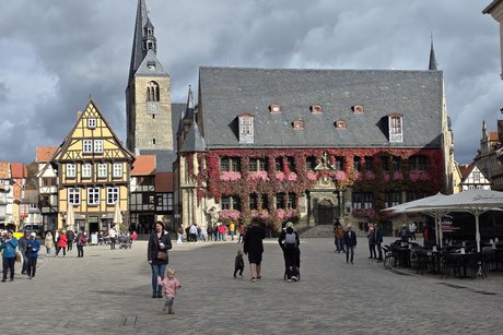 Marktplatz in Quedlinburg. Sehenswürdigkeiten