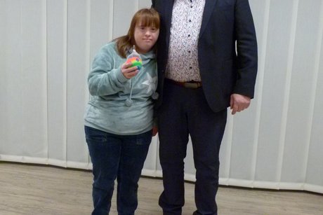 Ortsverbandsvorsitzender mit jüngstem Gast