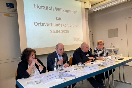 Das Bild zeigt den geschäftsführenden Kreisvorstand (Christa Schwarz, Werner Faber, Karl-Rainer Heiderich, Christel Gerhard) auf dem Bild fehlt: Birgit Bauer-Hübschen