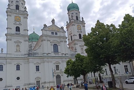 Dom mit B&auml;umen im Vordergrund