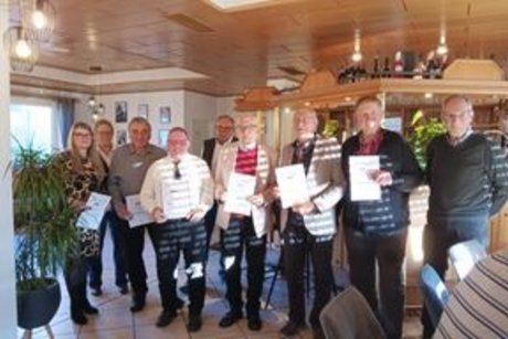 VdK OV Birkenfeld Mersch Arnold, Weinß Wolfram, Weber Lothar, Janke Willi, Schulte Sabine und Morsch Emil