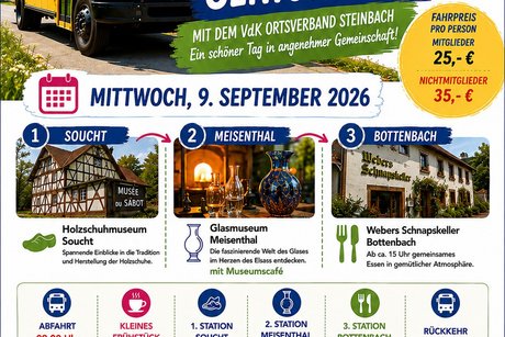 Plakat zum Tagesausflug 2026 Plakat