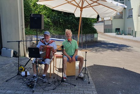 unsere ehrenamtlichen Musiker, Herbert und Hans 1. Sommerfest