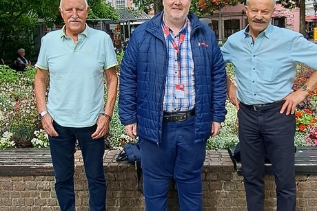 v.l. OV-Beisitzer A.Müller, als Gast der stellv.Landesvorsitzender Herr Schaumann, OV- Vorsitzender D.Knebel