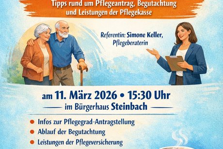 Einladung zum Stammtisch mit Vortrag Pflegestützpunkt Vortrag Pflegestützpunkt