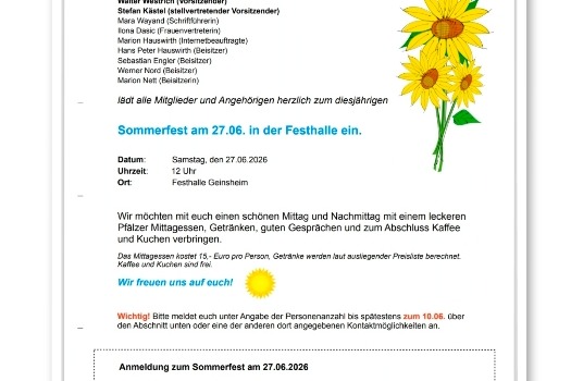 Einladungstext