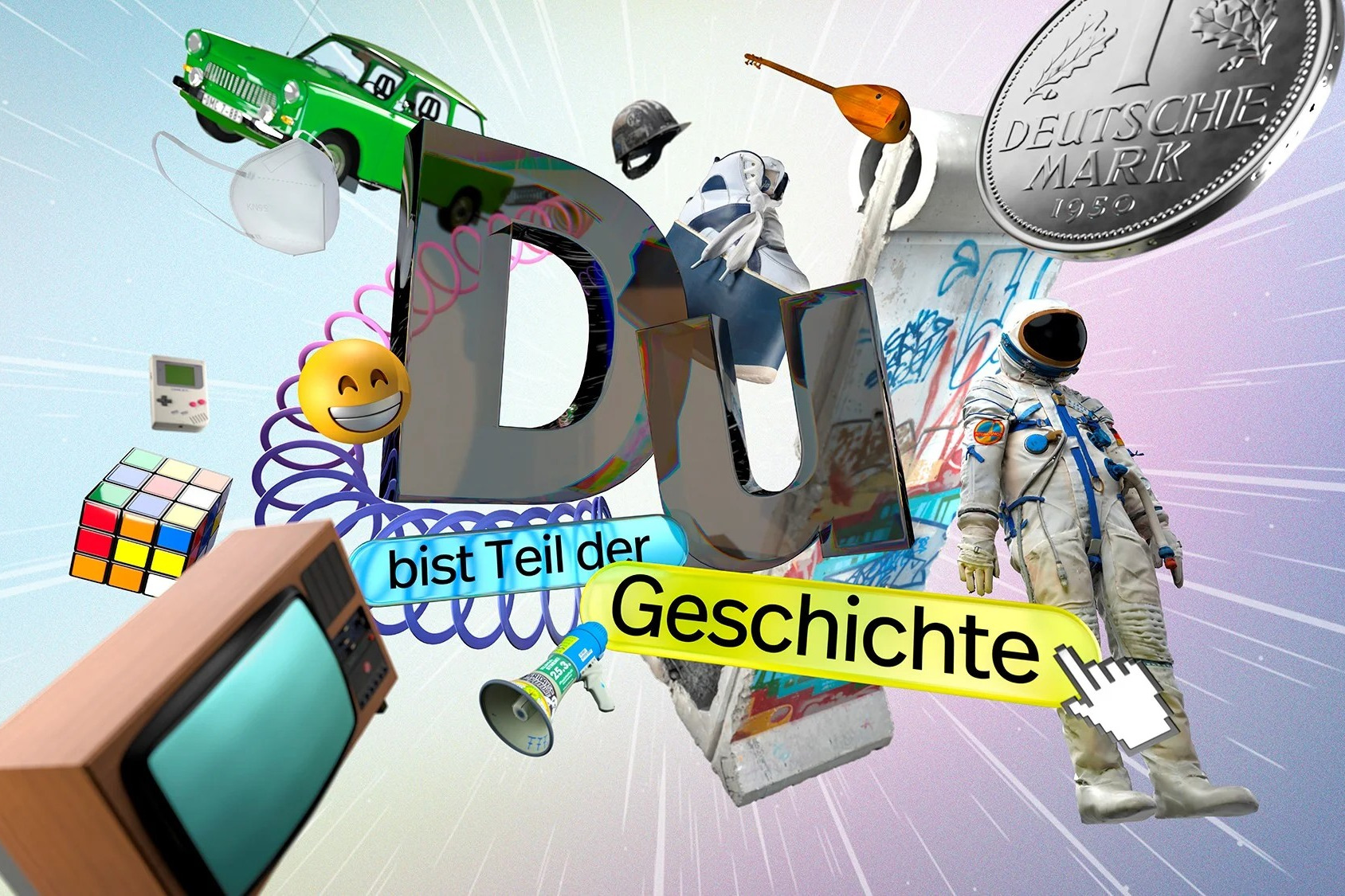 Motiv der Ausstellung "Du bist Teil der Geschichte"