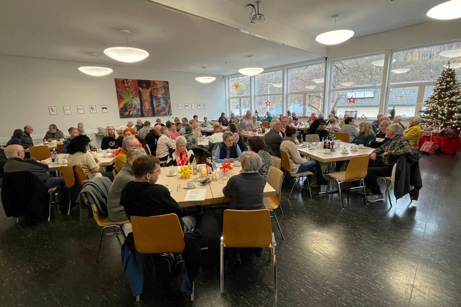 der Beginn der Weihnachtsfeier