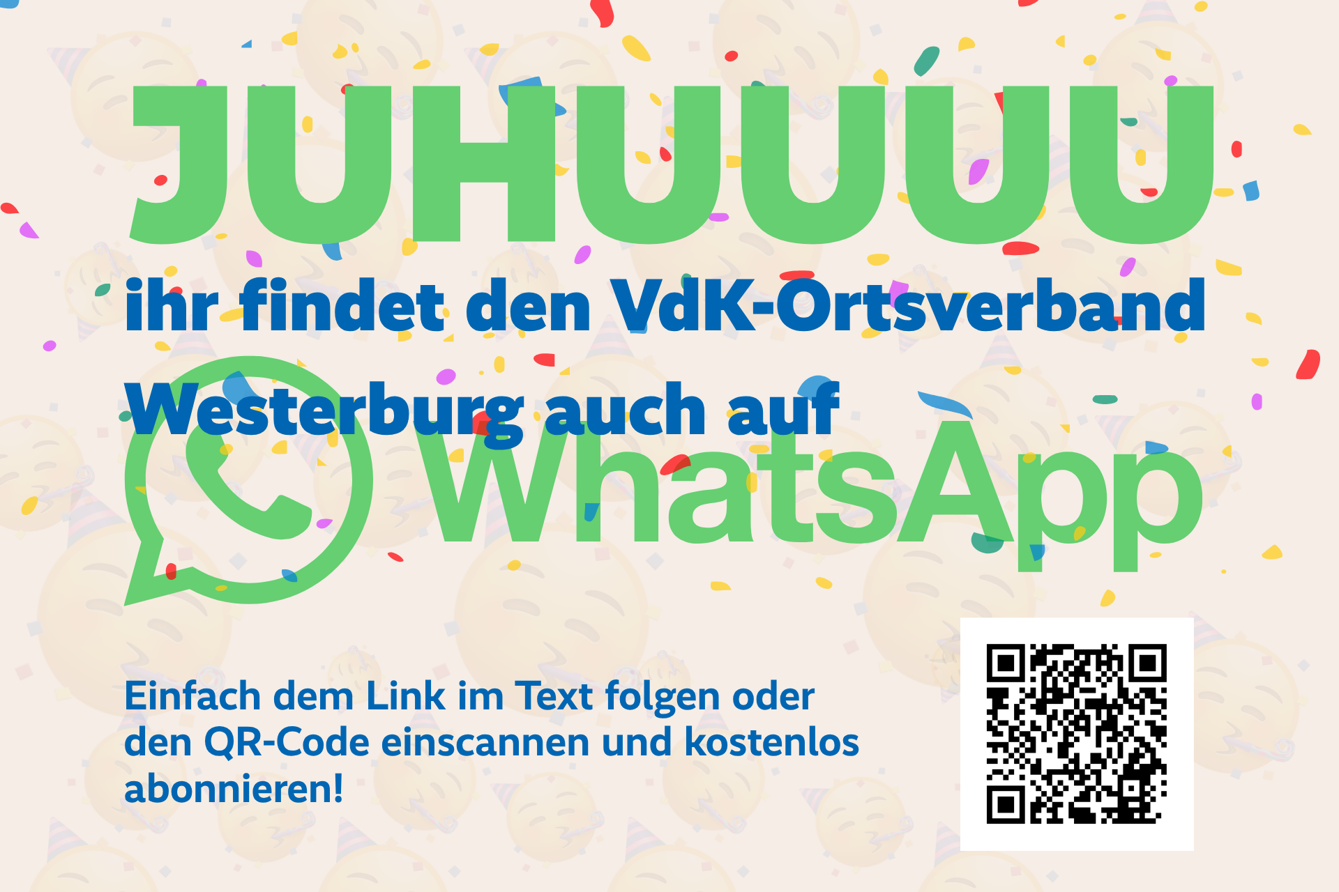 Ein Bild mit QR-Code zum scannen.