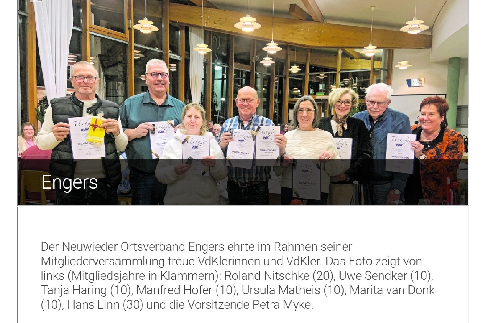 20241113-1 geehrte Mitglieder für langjährige Mitgliedschaft VdK-OV-Engers 20241113-2_MGV VdK-OV Engers geehrte MG