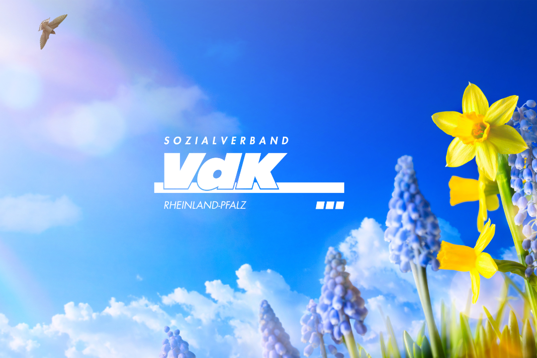 Sozialverband VdK Sozialverband VdK Logo mit Himmel und Blumen