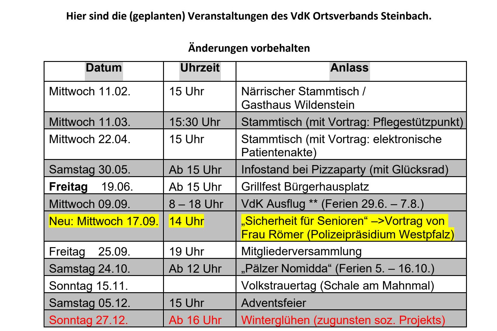 unser Plan