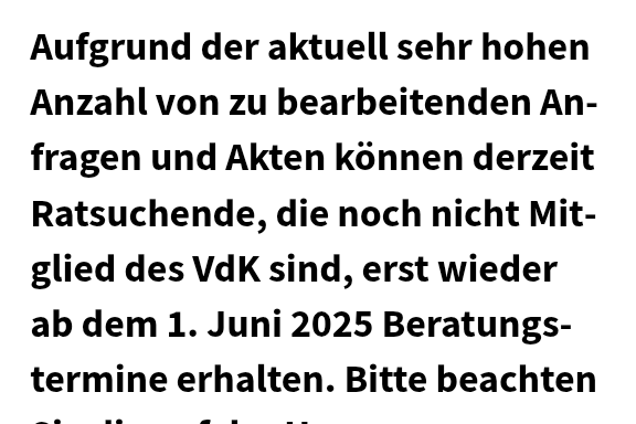 Hinweis des Kreisverbands Ahrweiler